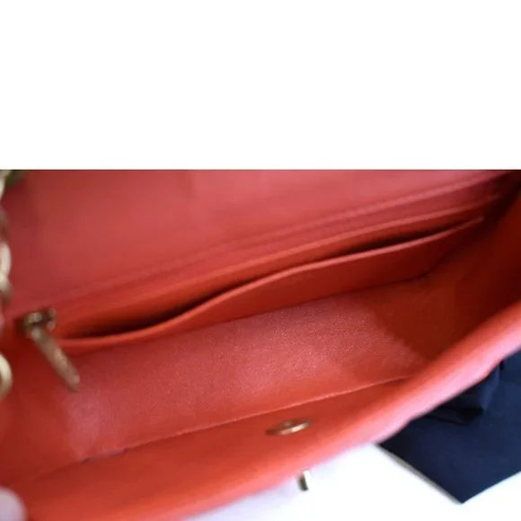 CHANEL  Mini Rectangular Flap Quilted Leather Crossbody Bag Red - Picture 13 of 13